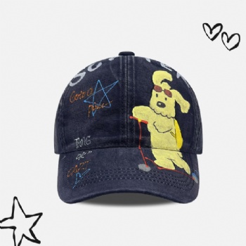 Ladies Graffiti Cartoon Cap