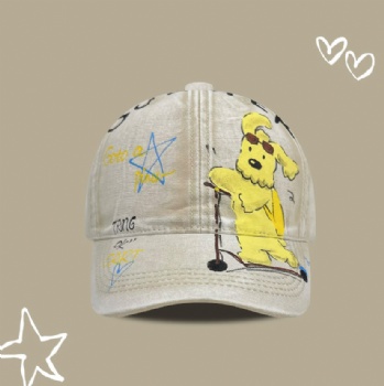 Ladies Graffiti Cartoon Cap