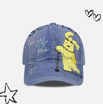 Ladies Graffiti Cartoon Cap