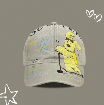 Ladies Graffiti Cartoon Cap