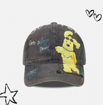 Ladies Graffiti Cartoon Cap